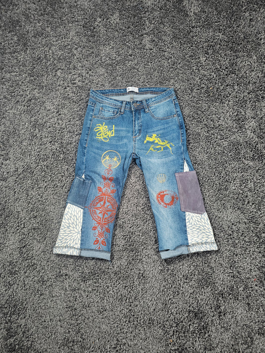 Wayfinder Upcycled Gaucho Jeans 3/4