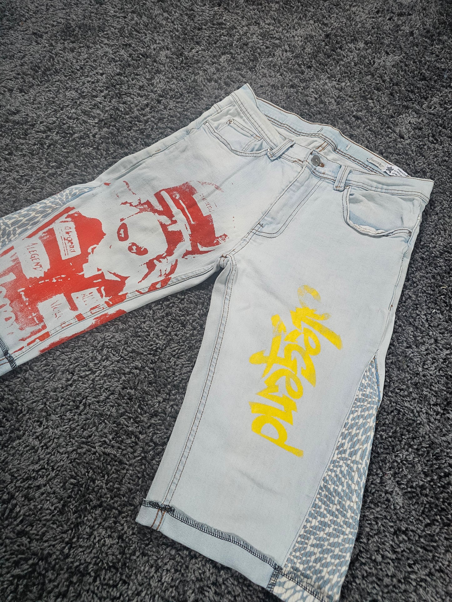 Wrong Turn Upcycled Gaucho 3/4 Jeans